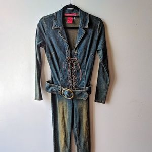 Hot Kiss Denim Catsuit